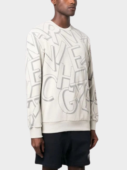 ARMANI EXCHANGE LOGO PRINT COTTON SWEATSHIRT